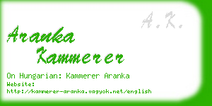 aranka kammerer business card